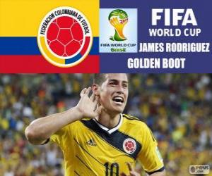 Puzzle James Rodriguez, χρυσαφένια εκκίνησης. Βραζιλία 2014 Παγκόσμιο Κύπελλο ποδοσφαίρου